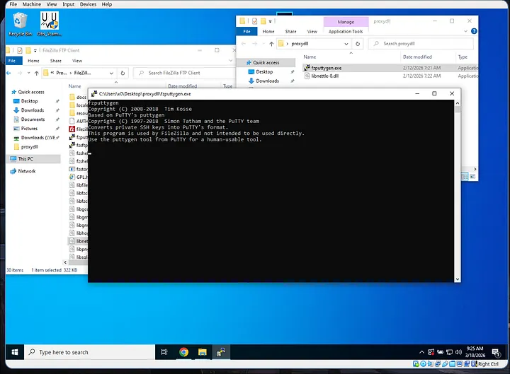 fzsftp.exe working with dll